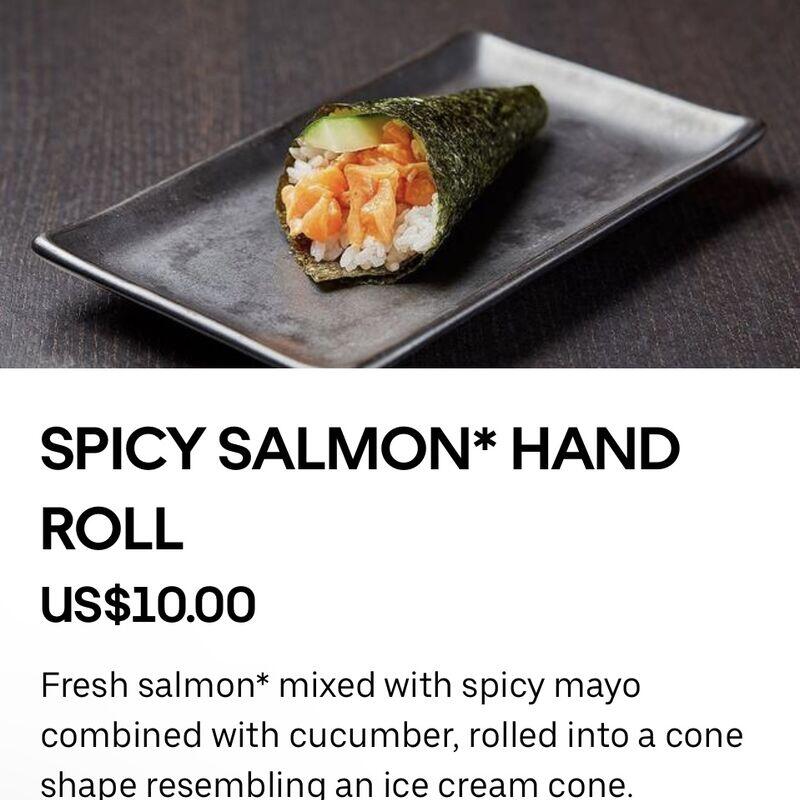 Spicy Salmon Hand Roll